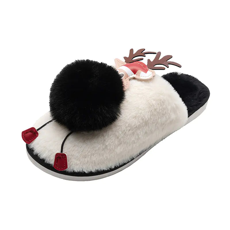 Chic Plush Cartoon Slippers for Women