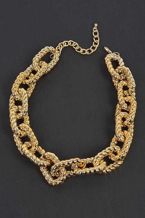 Texture Chain Link Necklace