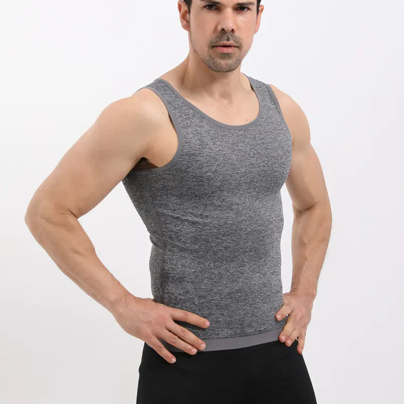 Men's Seamless Sweat-Absorbing Gym Vest for Fitness