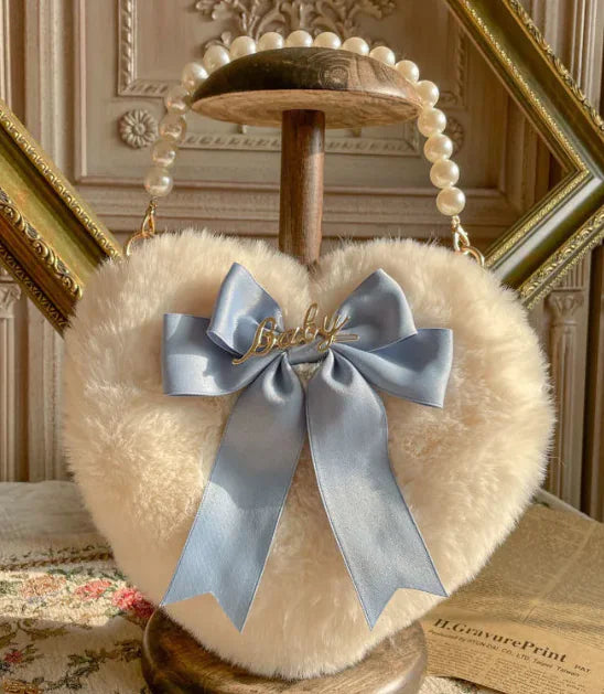 Chic Heartfelt Plush Bag