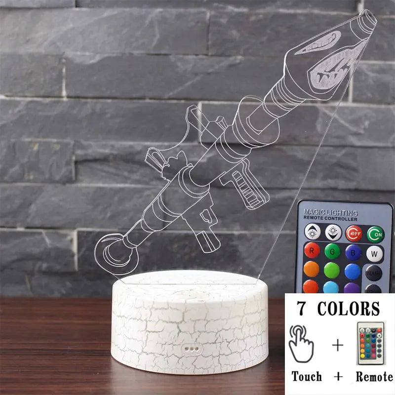 Colorful 3D LED Touch Lamp