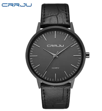 Men's Sleek Leather Strap Watch - Modern Look