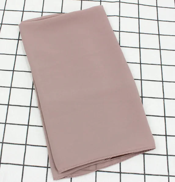 Chic Pearl Chiffon Hijab - Lightweight Solid Shade