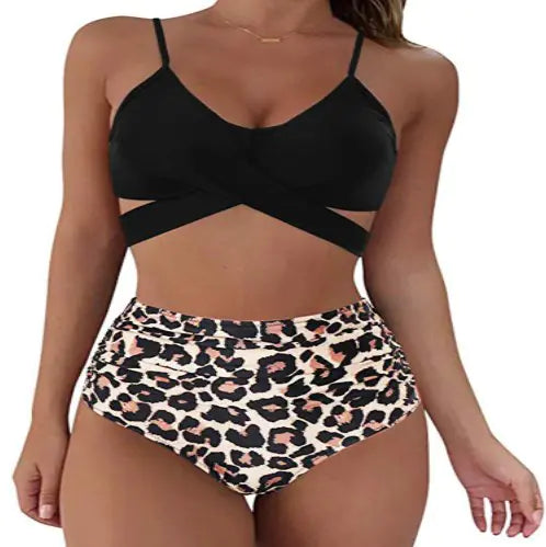 Christina Women's Sexy Solid Print Bikini Set (One Set)