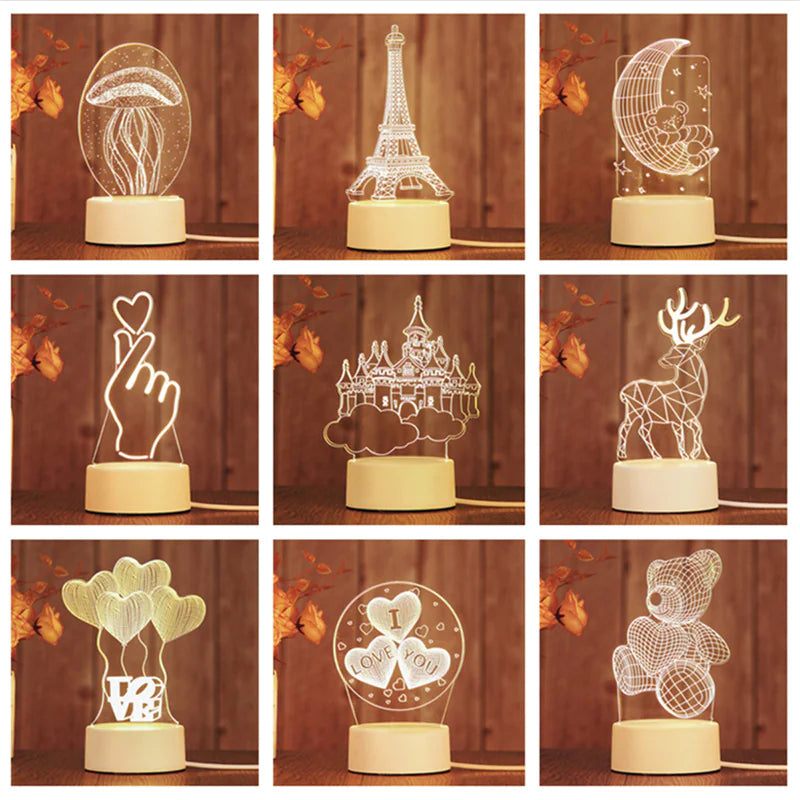 Romantic 3D Acrylic LED Lamp