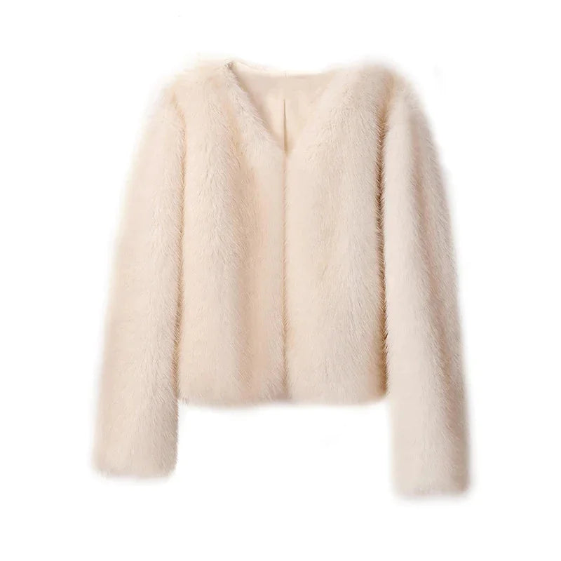 Chic Short Fur Coat for Women