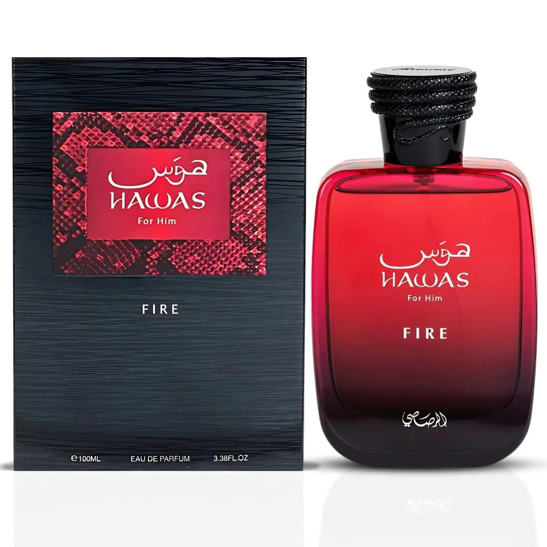 Hawas Fire Eau De Parfum 100ML - Bold Arabian Scent for Men