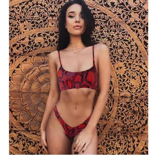 Chic Leopard Print Padded Bikini Set