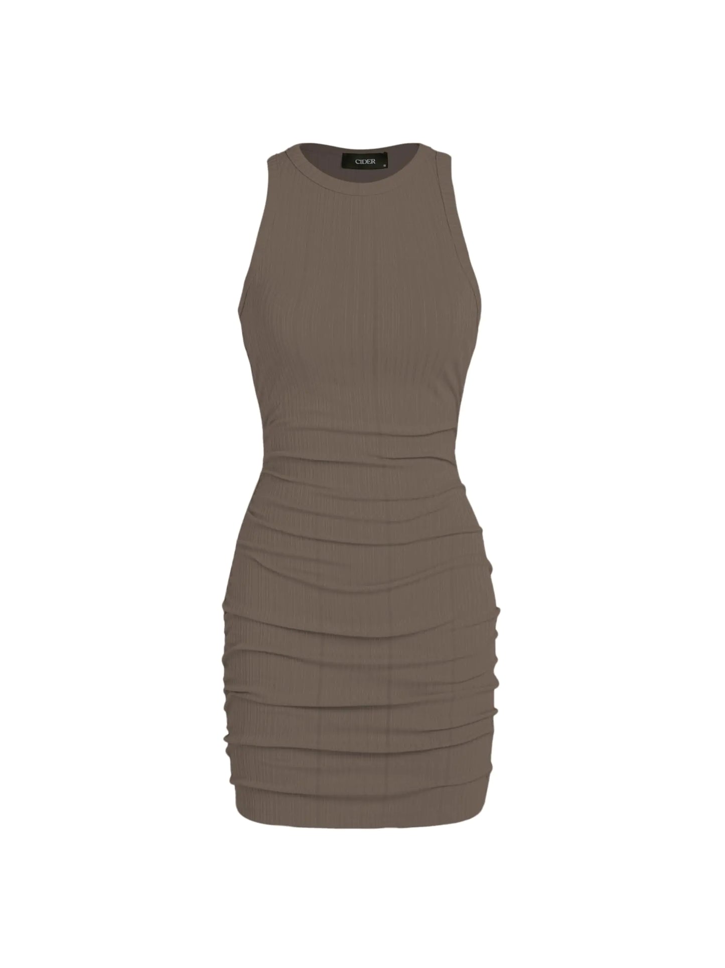 SLEEK Coffee Knit Mini Dress