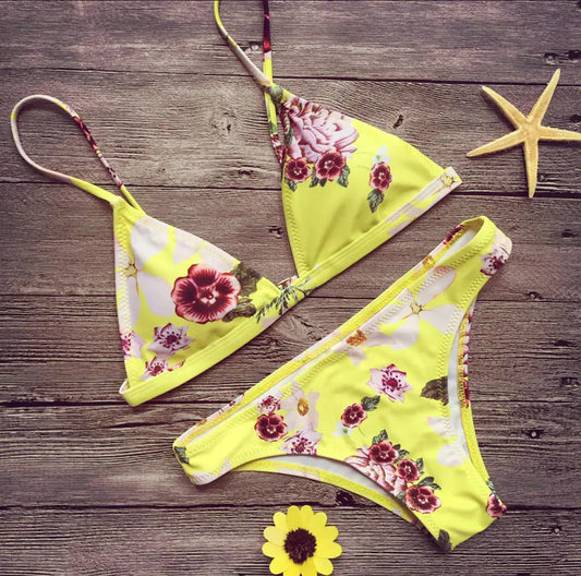 Sexy Printed Bikini Set, Two-Piece Swimsuit