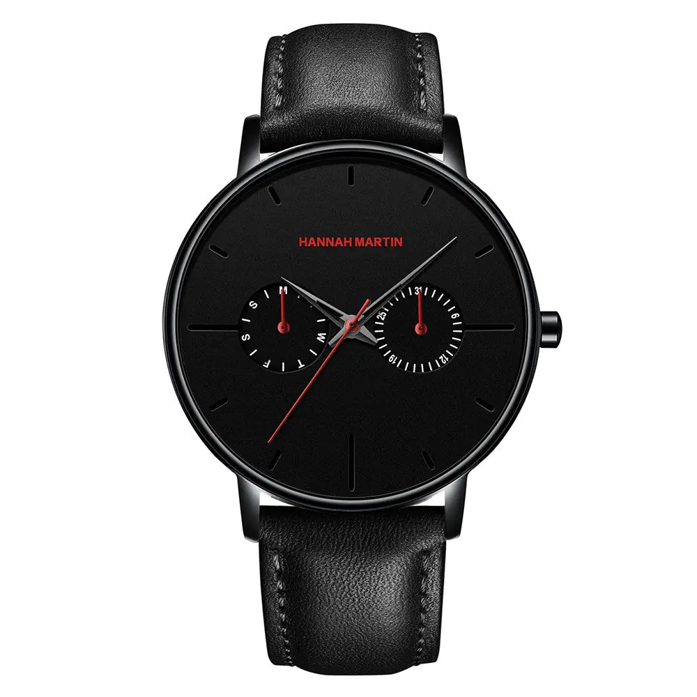 Classic Leather-Crafted Timepiece - Modern Appeal