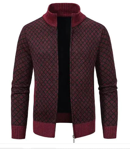 Men's Fleece Collar Cardigan