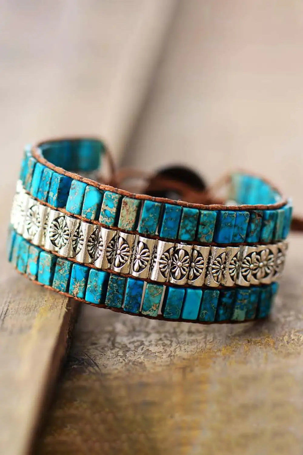 Artisan Triple-Tier Stone Bracelet