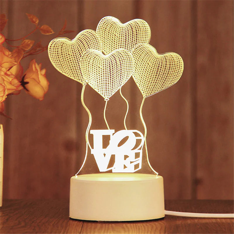 Romantic 3D Acrylic LED Lamp
