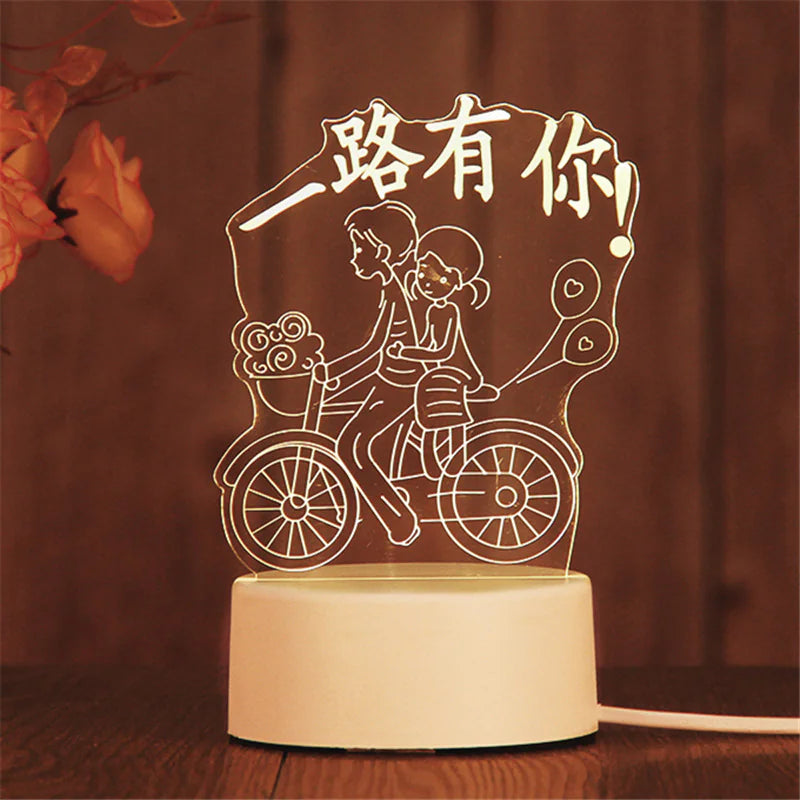 Romantic 3D Acrylic LED Lamp