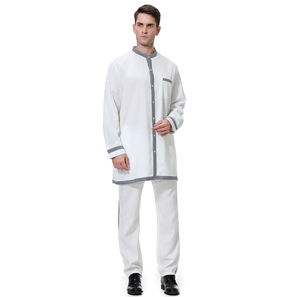 Elegant Men's Muslim Robe Ensemble