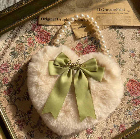 Chic Heartfelt Plush Bag
