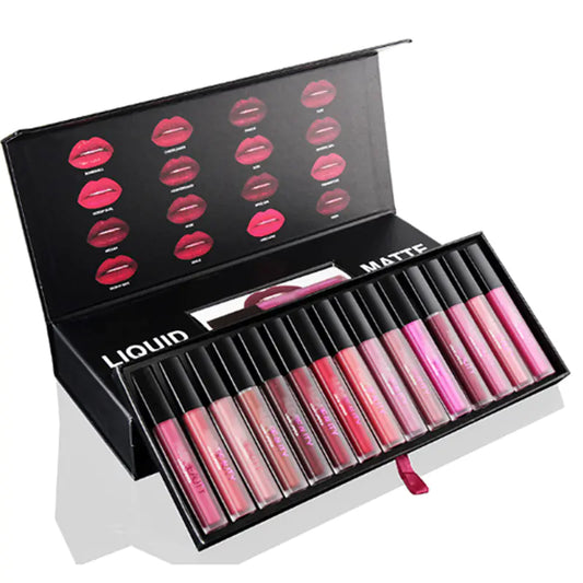 Chic 16-Piece Waterproof Lip Set
