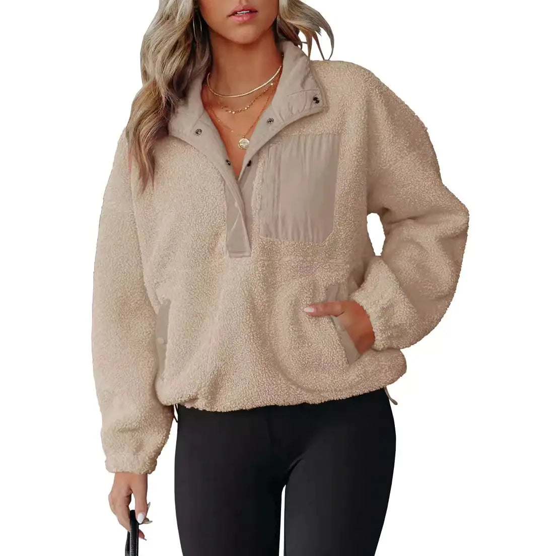 Color Block Half-Zip Women's Sweatshirt