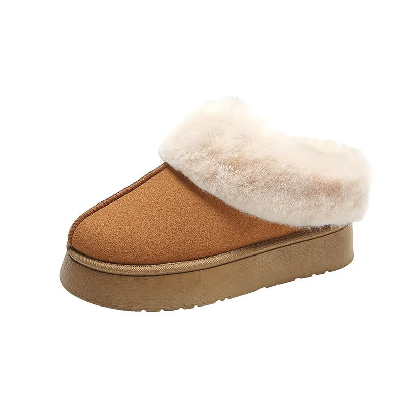 Women's Plush Suede Fur Slippers