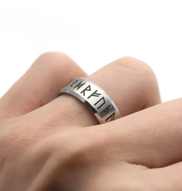 Titanium Steel Monogram Ring