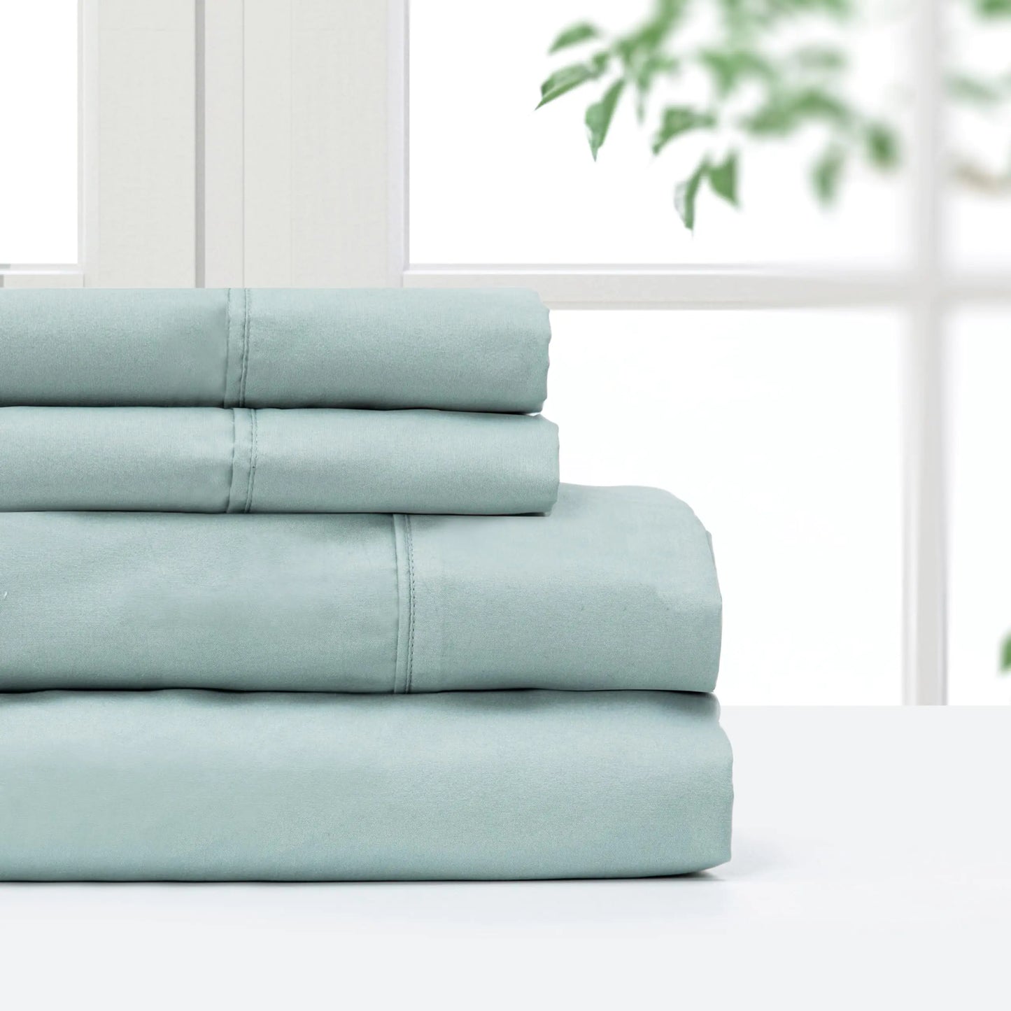 Pointehaven 4-Piece Full Microfiber Sheet Set - Super Soft & Comfortable (Sage)