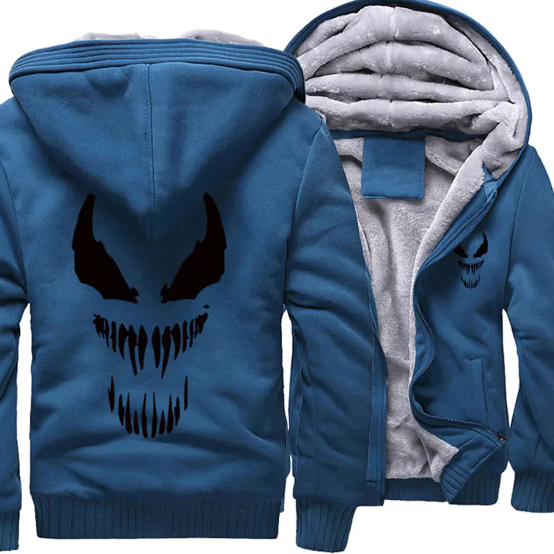 Men's Venom Print Zip-Up Hoodie