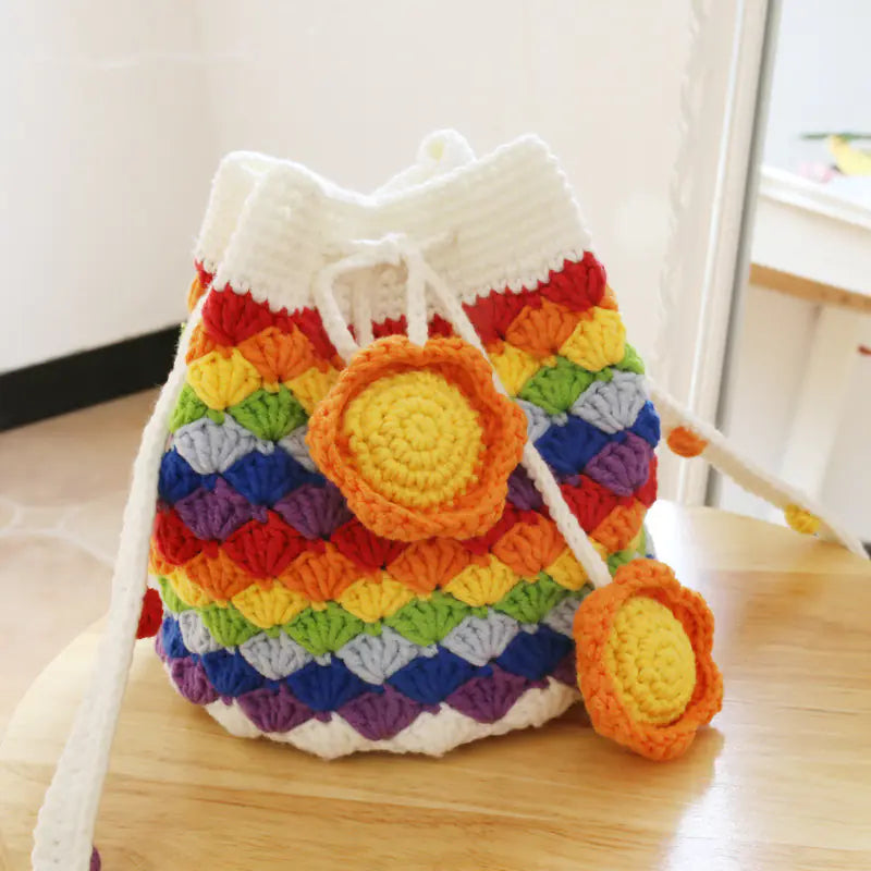 Handmade Woolen Drawstring Bag