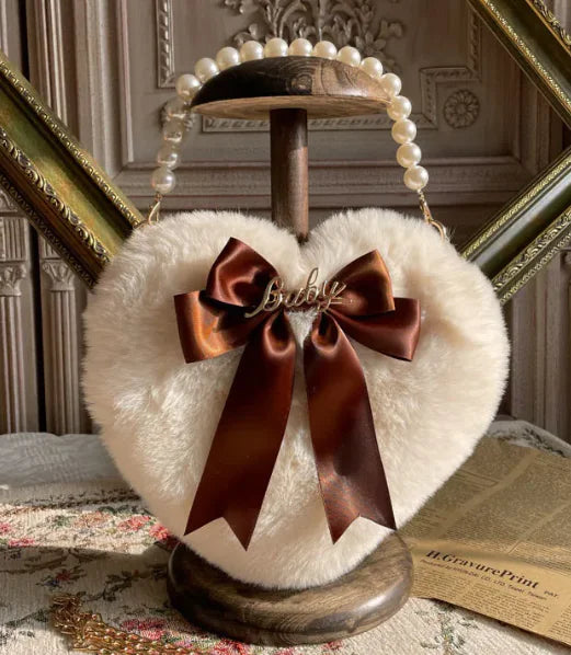 Chic Heartfelt Plush Bag