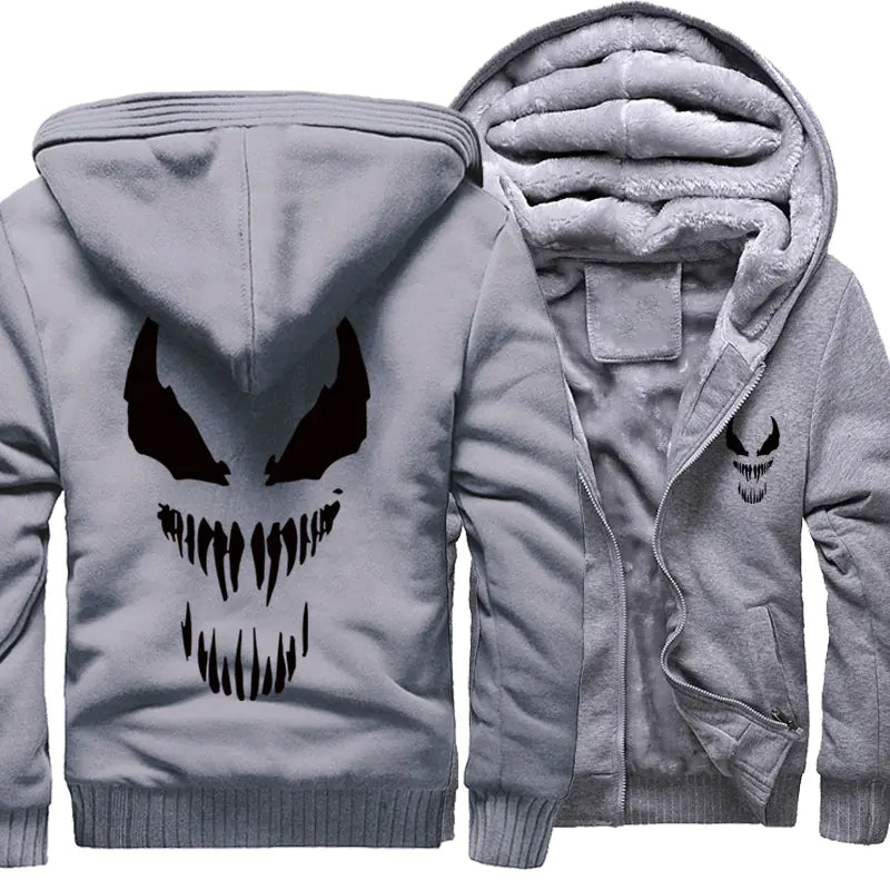 Men's Venom Print Zip-Up Hoodie