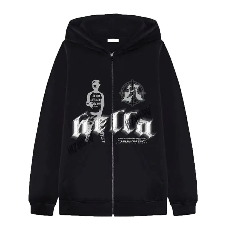 Urban Goth Zip Hoodie for Women
