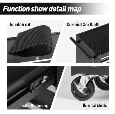 7-Drawer Rolling Tool Cart with Wheels
