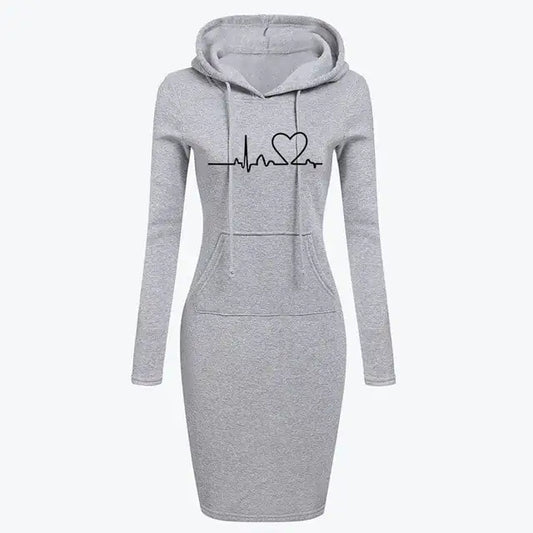 Seasonal Chic Women's Hoodie Dress