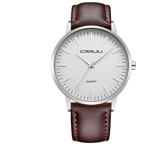 Men's Sleek Leather Strap Watch - Modern Look