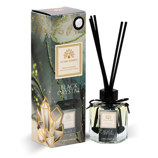 Elegant Essence Reed Diffuser 100ml - Natural Aroma Sticks for All Rooms (Black Crystal)