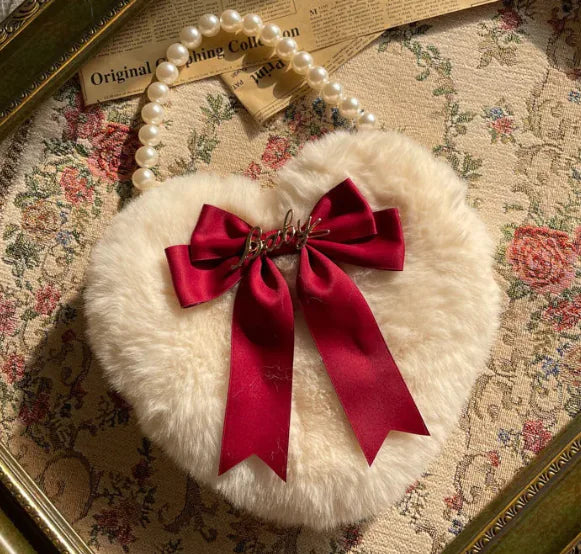 Chic Heartfelt Plush Bag