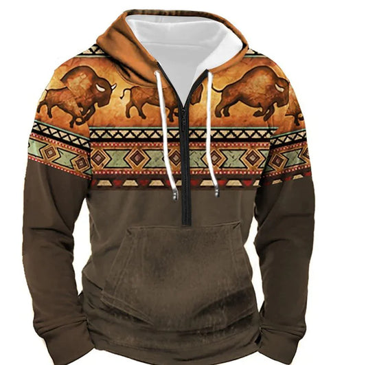 Retro Zip Sweater for Men