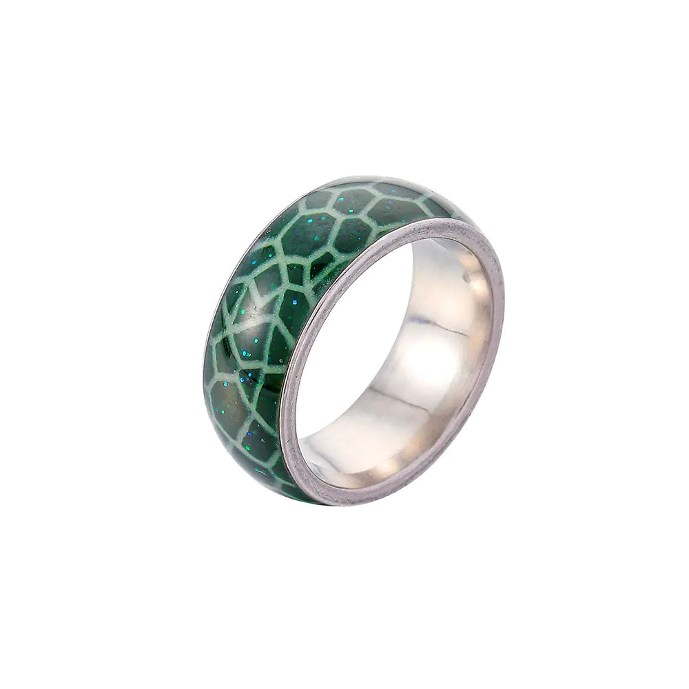 Radiant Crack Steel Ring