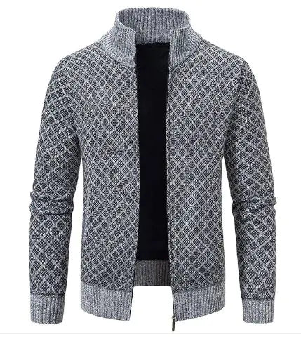 Men's Fleece Collar Cardigan