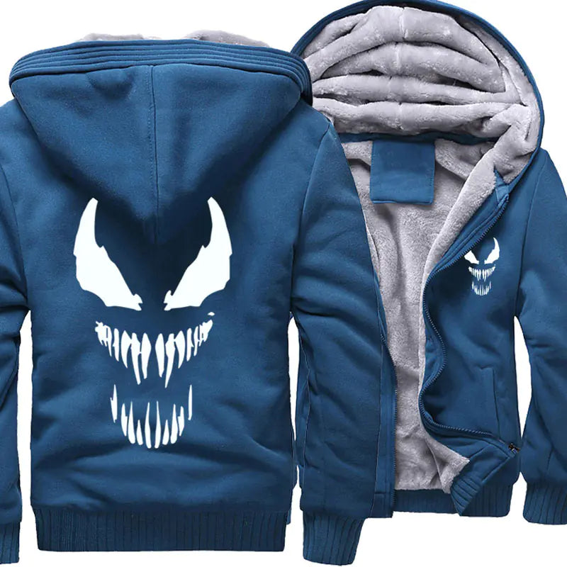 Men's Venom Print Zip-Up Hoodie