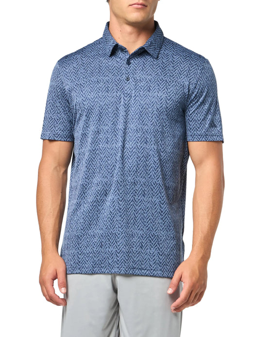adidas Men's Ultimate365 Jacquard Golf Polo Conavy