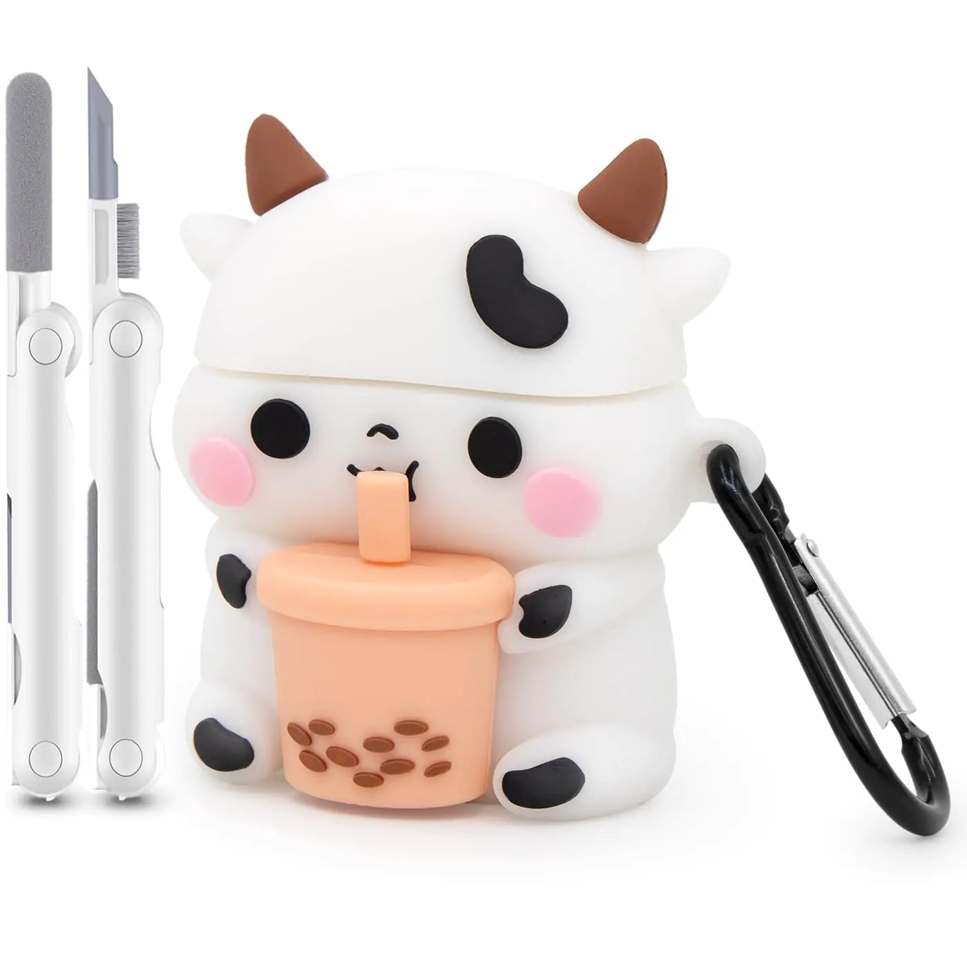 Boba Tea Cow AirPods Shockproof Case with Accessories