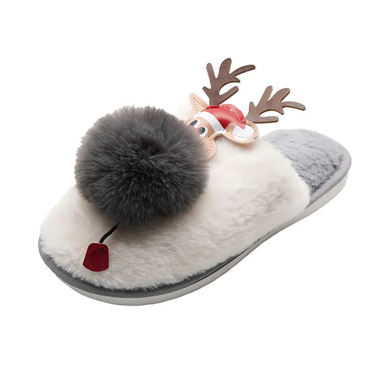 Chic Plush Cartoon Slippers for Women