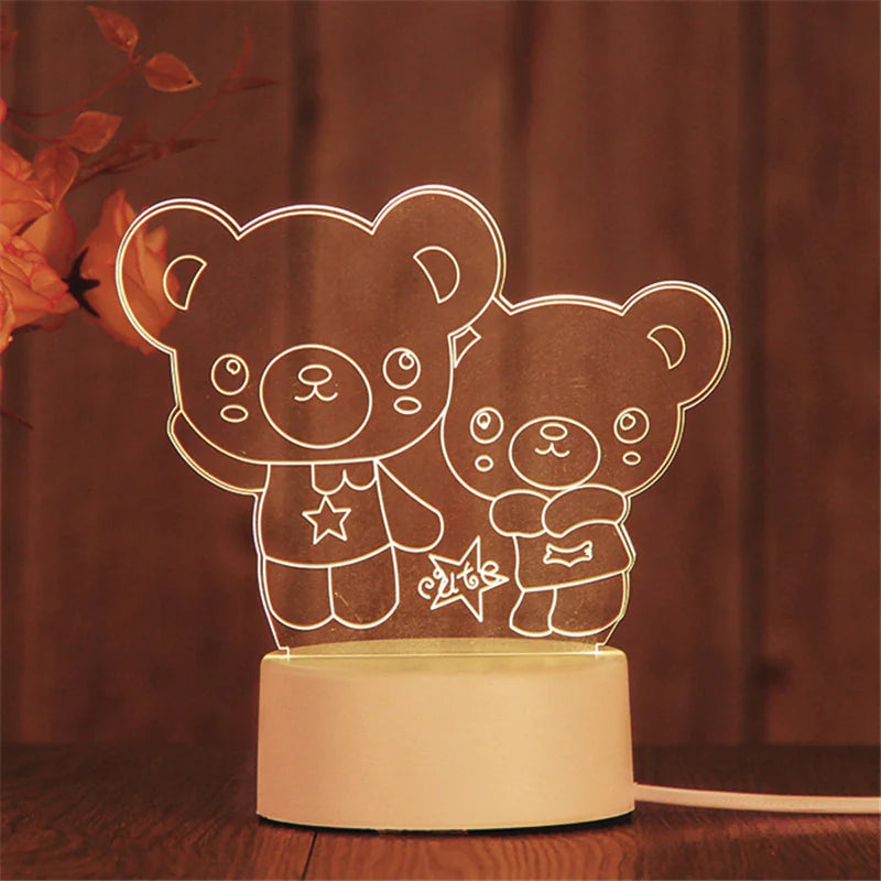 Romantic 3D Acrylic LED Lamp