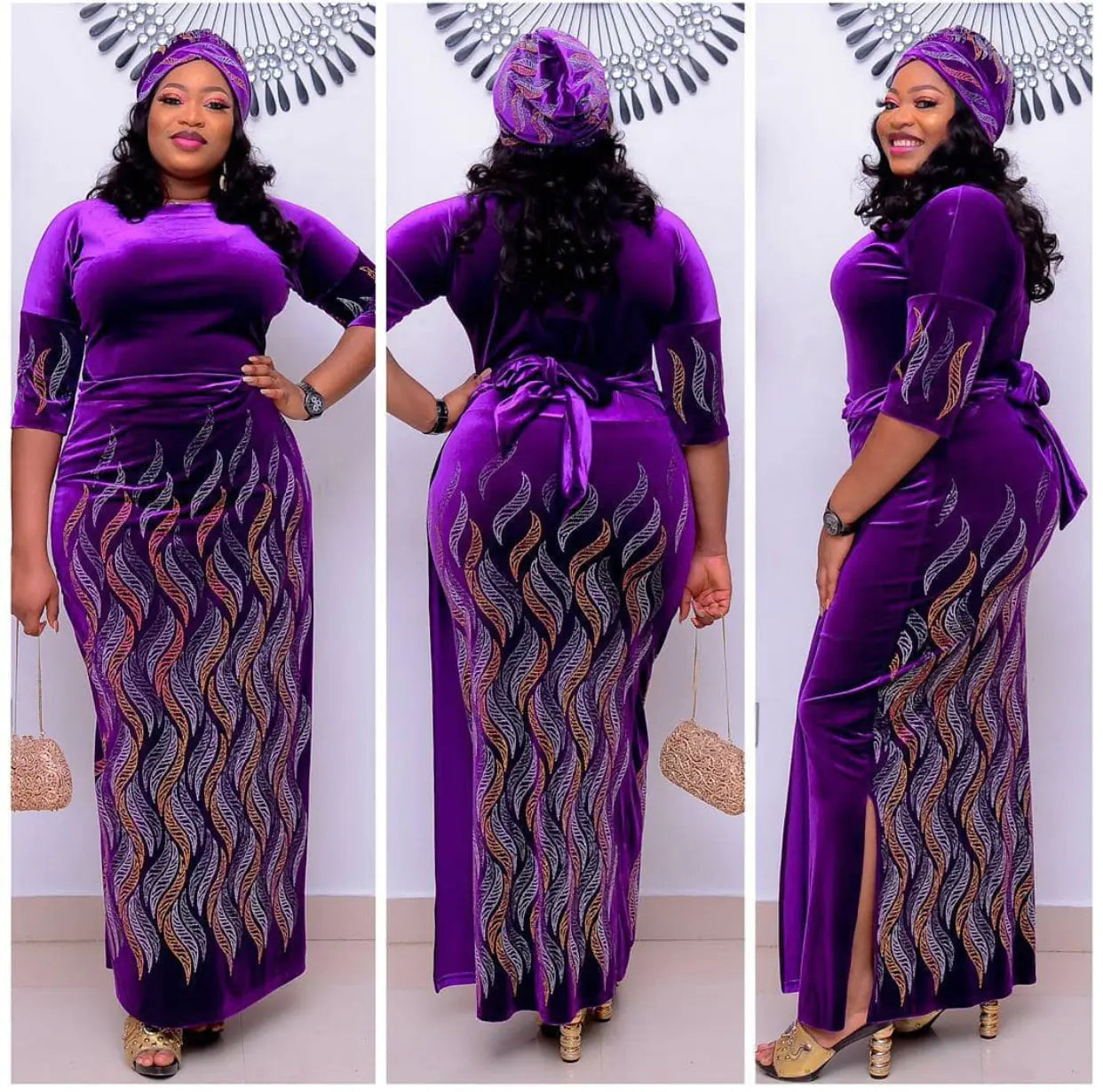 African Essence Plus Size Maxi Dress