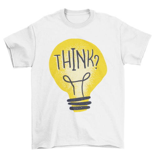Think Light Bulb Illustration T-shirt
