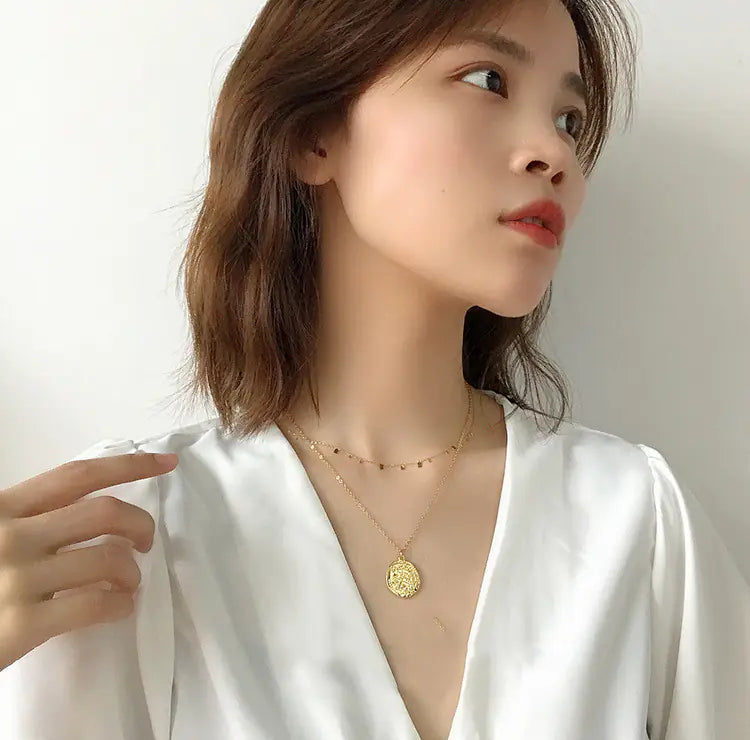 French Elegance Layered Disc Choker