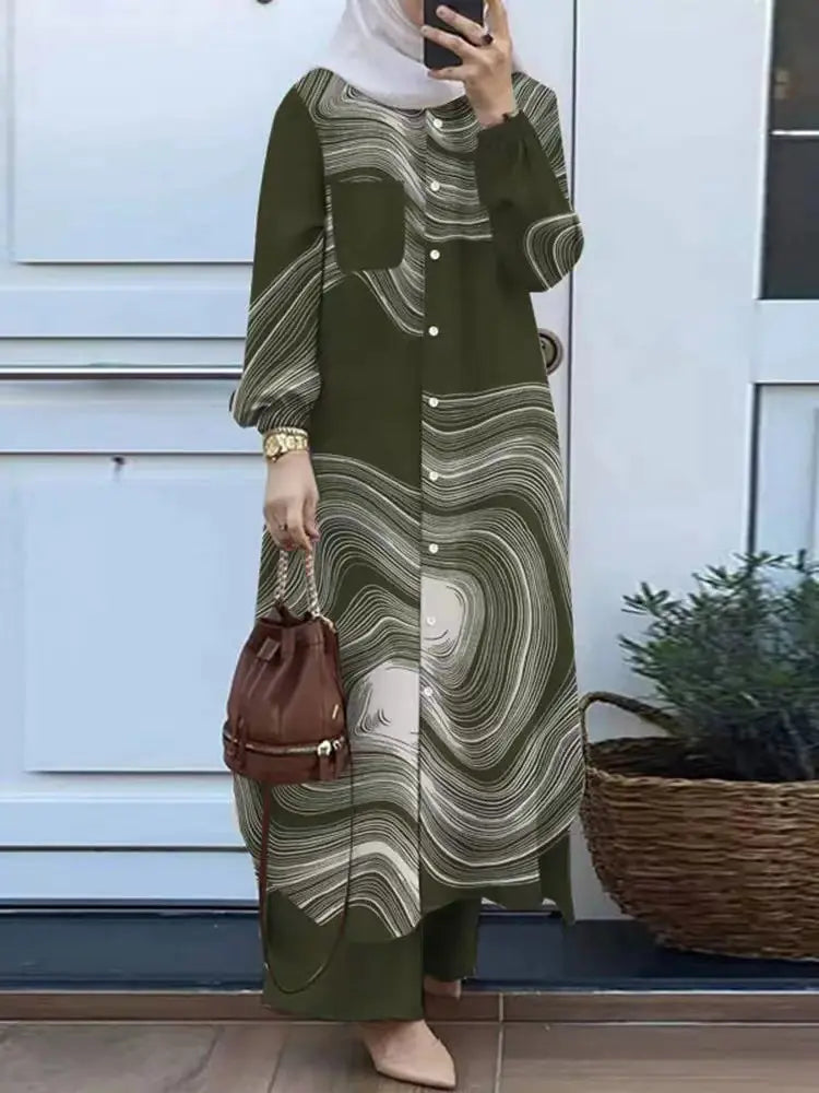 2023 Eastern Elegance Cardigan & Trousers Set