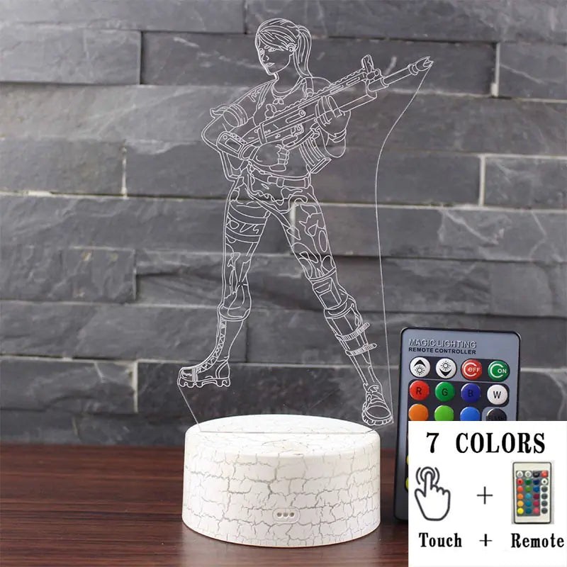 Colorful 3D LED Touch Lamp