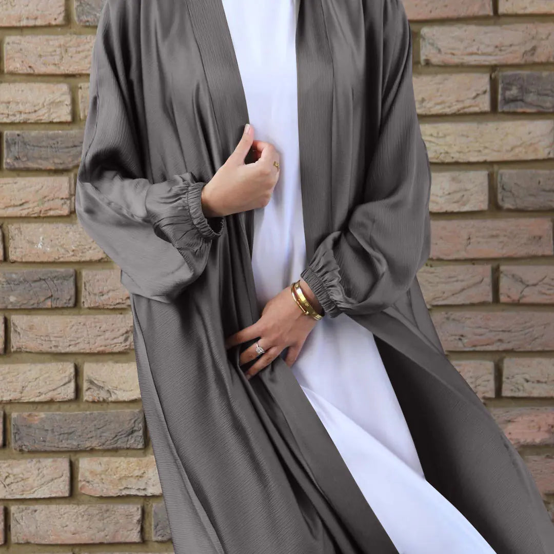 Dubai Bubble Satin Elegant Cardigan